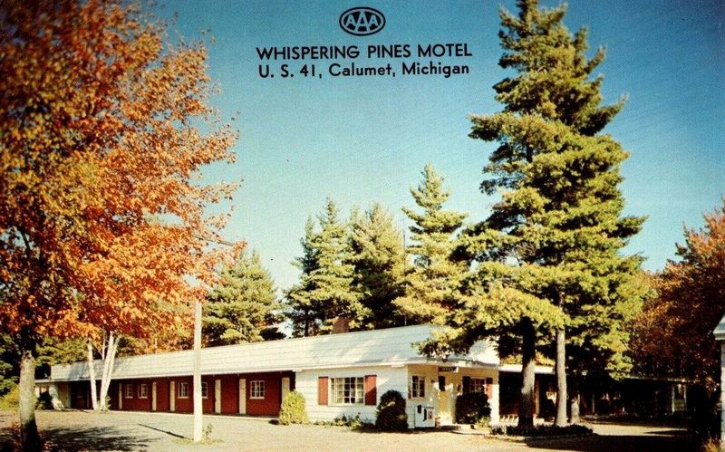 Whispering Pines Motel - Postcard